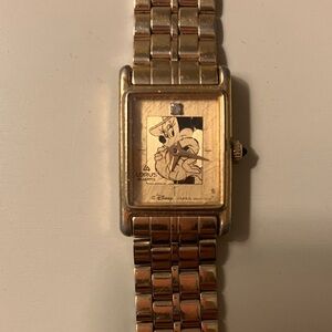 Disney Gold-Tone Watch Featuring Minnie Mouse